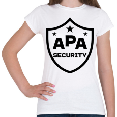PRINTFASHION Apa security fekete - Női póló - Fehér