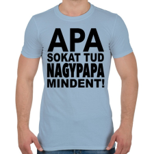 PRINTFASHION Apa sokat tud, nagypapa mindent! - Férfi póló - Világoskék férfi póló
