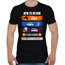 PRINTFASHION Apa te vagy a kedvenc csillagharcosom - Férfi póló - Fekete