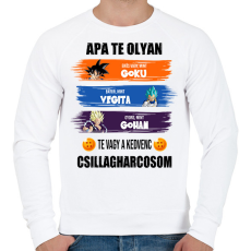 PRINTFASHION Apa te vagy a kedvenc csillagharcosom - Férfi pulóver - Fehér