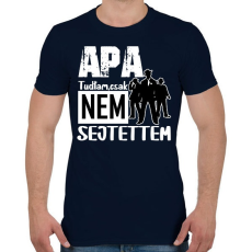 PRINTFASHION APA tudtam csak...fehér - Férfi póló - Sötétkék