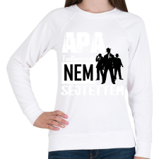 PRINTFASHION APA tudtam csak...fehér - Női pulóver - Fehér női pulóver, kardigán