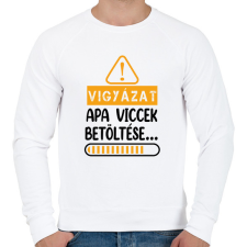 PRINTFASHION Apa viccek betöltése - Férfi pulóver - Fehér férfi pulóver, kardigán
