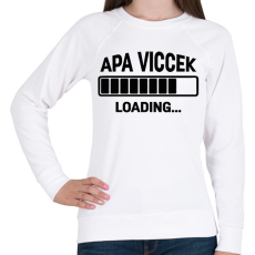 PRINTFASHION Apa viccek - loading... - Női pulóver - Fehér