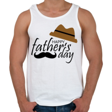 PRINTFASHION Apák napja bajusz - Férfi atléta - Fehér