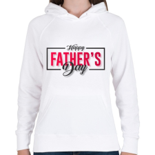 PRINTFASHION Apák napja - Női kapucnis pulóver - Fehér női pulóver, kardigán