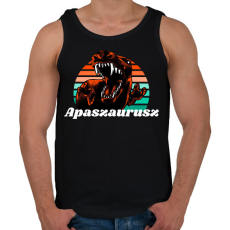 PRINTFASHION Apaszaurusz - Férfi atléta - Fekete