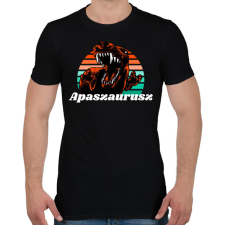 PRINTFASHION Apaszaurusz - Férfi póló - Fekete férfi póló