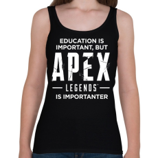 PRINTFASHION Apex Is Importanter (White) - Női atléta - Fekete