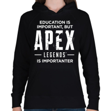 PRINTFASHION Apex Is Importanter (White) - Női kapucnis pulóver - Fekete női pulóver, kardigán