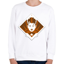 PRINTFASHION Apex Legends Bangalore Jelvény (Badge) - Gyerek pulóver - Fehér gyerek pulóver, kardigán