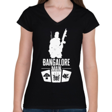PRINTFASHION Apex Legends - Bangalore Main - Női V-nyakú póló - Fekete női póló
