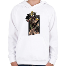 PRINTFASHION Apex Legends Bloodhound - Gyerek kapucnis pulóver - Fehér gyerek pulóver, kardigán