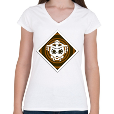 PRINTFASHION Apex Legends Bloodhound Jelvény (Badge) - Női V-nyakú póló - Fehér női póló