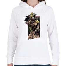 PRINTFASHION Apex Legends Bloodhound - Női kapucnis pulóver - Fehér női pulóver, kardigán