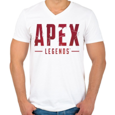 PRINTFASHION Apex Legends - Férfi V-nyakú póló - Fehér
