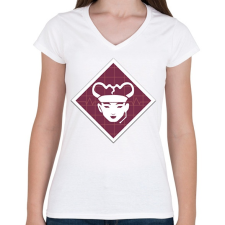 PRINTFASHION Apex Legends Lifeline Jelvény (Badge) - Női V-nyakú póló - Fehér női póló
