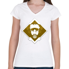 PRINTFASHION Apex Legends Mirage Jelvény(Badge) - Női V-nyakú póló - Fehér