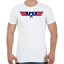 PRINTFASHION Apex Legends - TopGun logó - Férfi póló - Fehér férfi póló