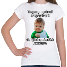 PRINTFASHION Apja fia horgászat - Női póló - Fehér női póló