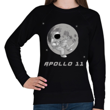 PRINTFASHION apollo11 - Női pulóver - Fekete női pulóver, kardigán