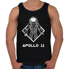 PRINTFASHION Apollo 11 - Férfi atléta - Fekete atléta, trikó