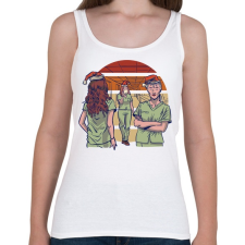 PRINTFASHION Ápoló Karácsony - Női atléta - Fehér női trikó