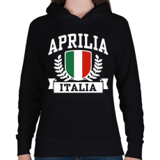 PRINTFASHION Aprila Italia  - Női kapucnis pulóver - Fekete
