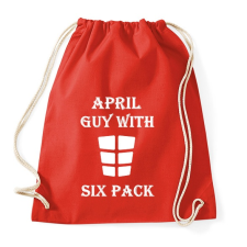 PRINTFASHION Áprilisban született kockás hasú - Sportzsák, Tornazsák - Piros tornazsák