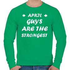 PRINTFASHION Áprilisi férfiak a legerősebbek - Férfi pulóver - Zöld férfi pulóver, kardigán