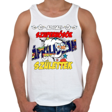 PRINTFASHION Áprilisi szuperhős - Férfi atléta - Fehér atléta, trikó