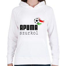 PRINTFASHION Apuma szurkol - Női kapucnis pulóver - Fehér