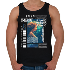 PRINTFASHION Aquarius - Streetwear style  - Férfi atléta - Fekete atléta, trikó