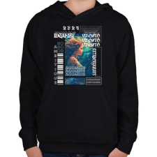 PRINTFASHION Aquarius - Streetwear style  - Gyerek kapucnis pulóver - Fekete gyerek pulóver, kardigán