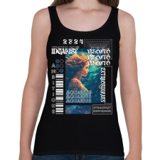 PRINTFASHION Aquarius - Streetwear style  - Női atléta - Fekete női trikó