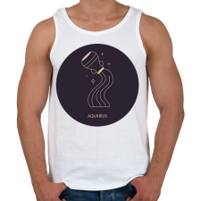PRINTFASHION Aquarius - Vízöntő - Férfi atléta - Fehér atléta, trikó