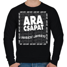 PRINTFASHION Ara csapat -Lánybúcsú - Férfi pulóver - Fekete