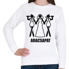 PRINTFASHION Aracsapat - Női pulóver - Fehér női pulóver, kardigán