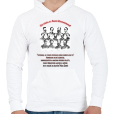 PRINTFASHION Aradi Vértanúk Minta I. - Férfi kapucnis pulóver - Fehér