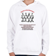 PRINTFASHION Aradi Vértanúk Minta I. - Gyerek kapucnis pulóver - Fehér gyerek pulóver, kardigán