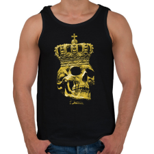 PRINTFASHION Arany Király - Goth Design - Férfi atléta - Fekete női trikó