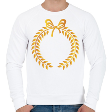 PRINTFASHION Arany koszorú - Férfi pulóver - Fehér