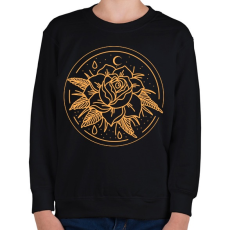 PRINTFASHION Arany rózsa - Gyerek pulóver - Fekete