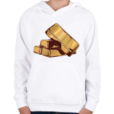 PRINTFASHION Arany rudak - Gyerek kapucnis pulóver - Fehér gyerek pulóver, kardigán