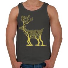 PRINTFASHION Arany szarvas - Férfi atléta - Sötétszürke atléta, trikó