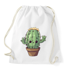 PRINTFASHION Aranyos kaktusz - Sportzsák, Tornazsák - Fehér tornazsák