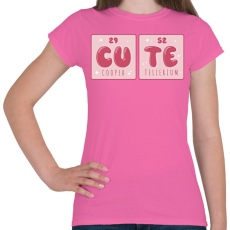 PRINTFASHION Aranyos kémia - Női póló - Rózsaszín