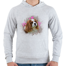 PRINTFASHION aranyos kutyus - Férfi kapucnis pulóver - Sport szürke férfi pulóver, kardigán