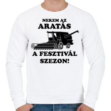 PRINTFASHION aratas fesztival - Férfi pulóver - Fehér férfi pulóver, kardigán