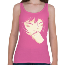 PRINTFASHION arc - stilizált - Női atléta - Rózsaszín női trikó